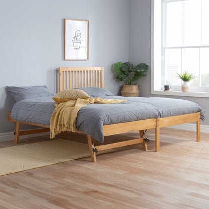 Birlea Buxton White Pine Trundle Guest Bed Frame
