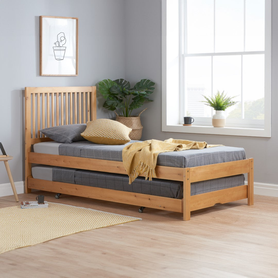 Birlea Buxton Pine Trundle Guest Bed Frame