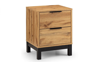 Bali Oak 2 Drawer Bedside table. Free UK Delivery