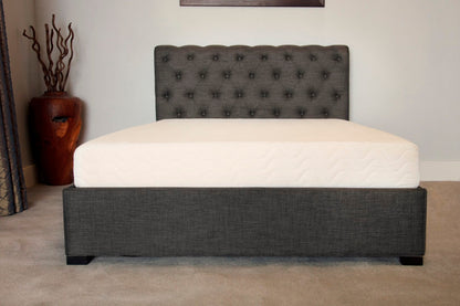 Emporia Balmoral 5ft Kingsize Grey Linen Fabric Ottoman Bed