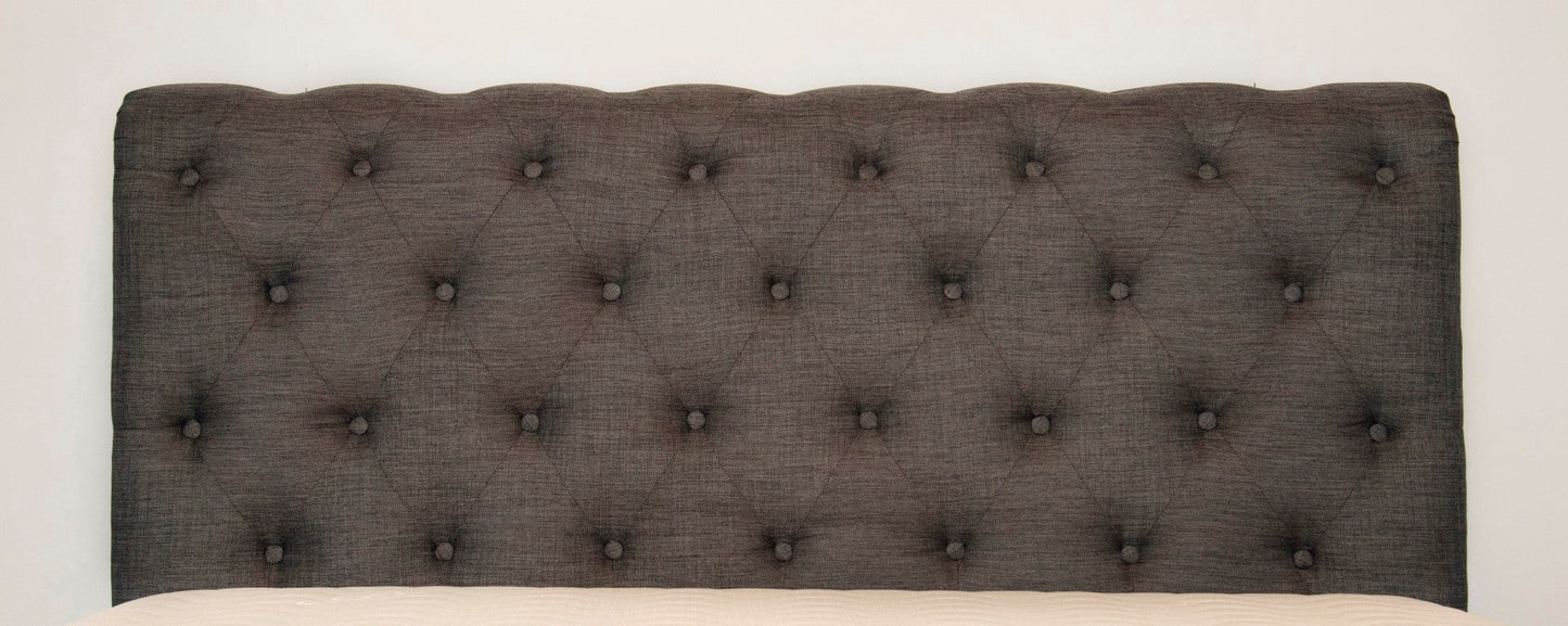 Emporia Balmoral 6ft Super Kingsize Grey Linen Fabric Ottoman Bed
