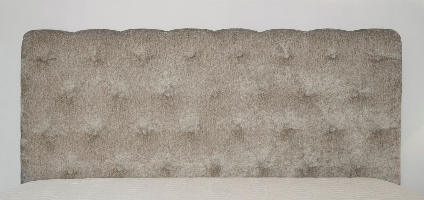 Emporia Balmoral 6ft Super Kingsize Stone Chenille Linen Fabric Ottoman Bed