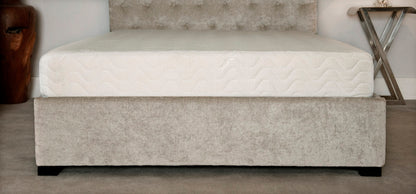 Emporia Balmoral 4ft6 Double Stone Chenille Linen Fabric Ottoman Bed