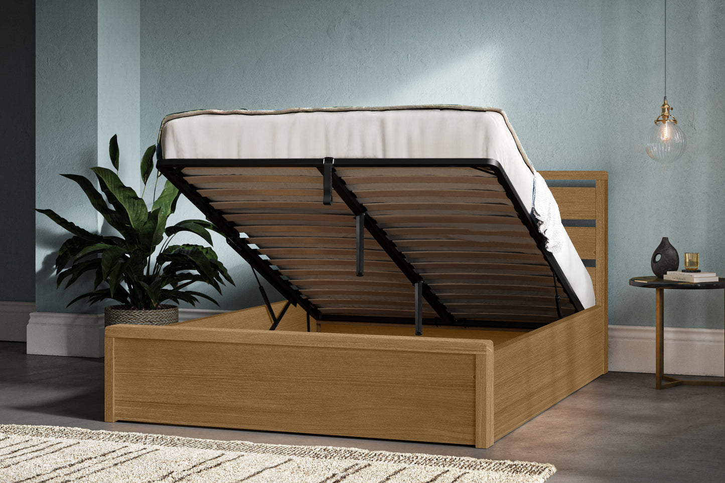 Buy Solid Pine Finish storage bed frame on finance