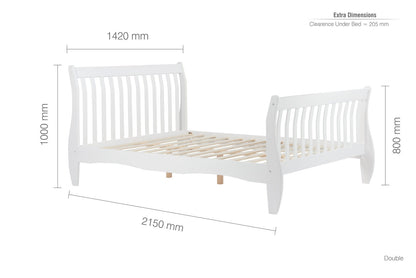 Birlea Belford 4ft6 Double White Pine Bed Frame