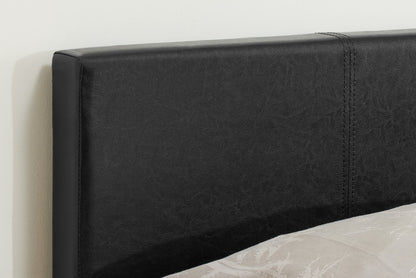 Birlea Berlin 4ft Small Double Black Faux Leather Ottoman Bed Frame