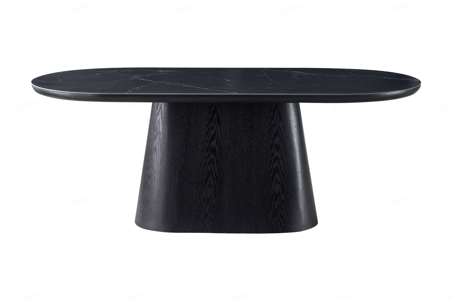 Bianca complete black Oval Dining Table by Giatalia