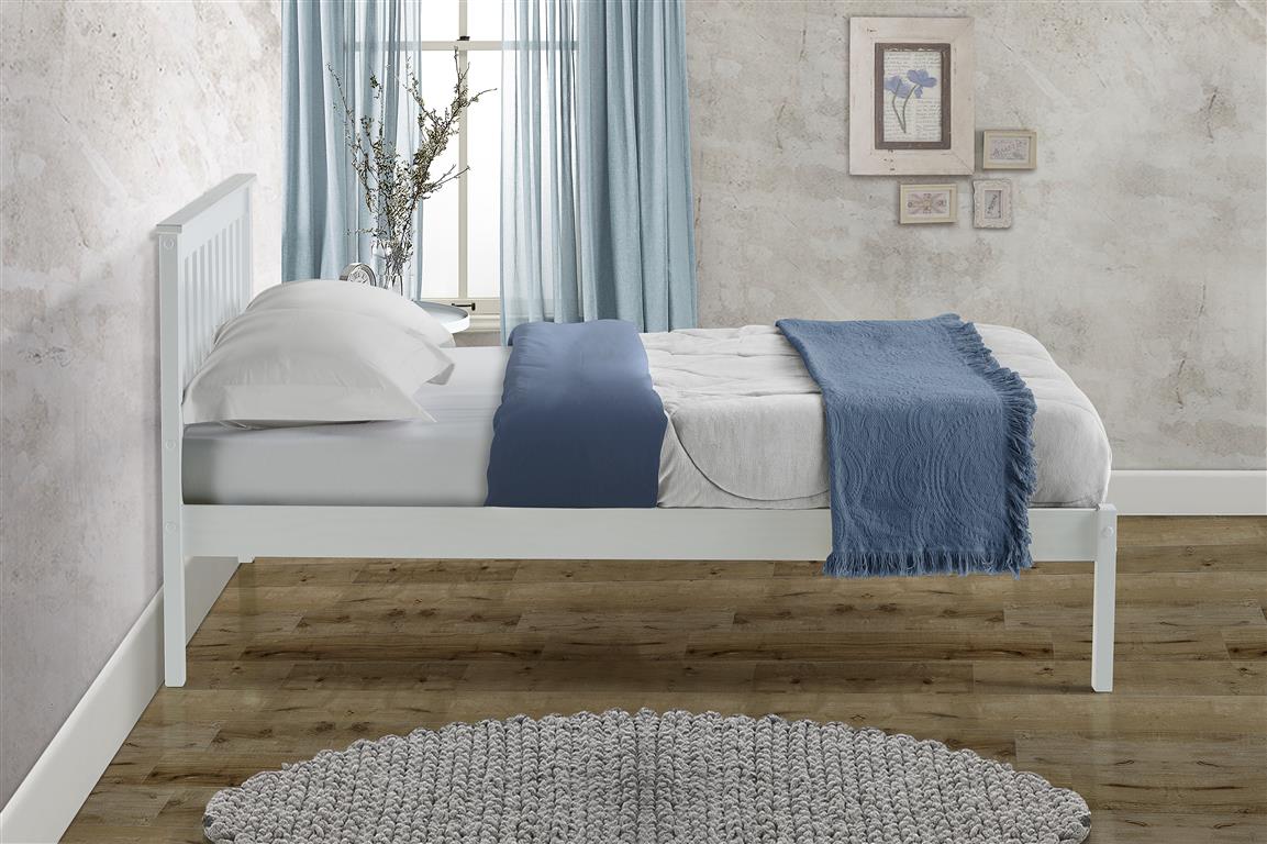 Birlea Denver 4ft Small Double White Pine Bed Frame