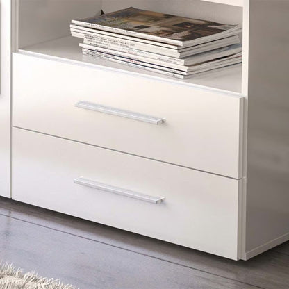 Birlea Edgeware White 1 Door 2 Drawer Sideboard