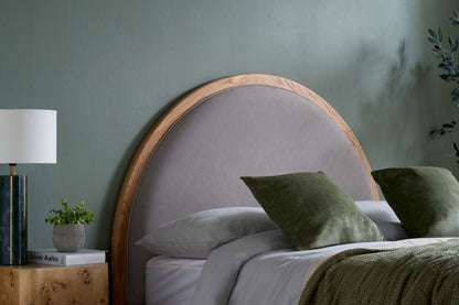 Birlea Liana 5ft Kingsize Grey Fabric Oak Bed