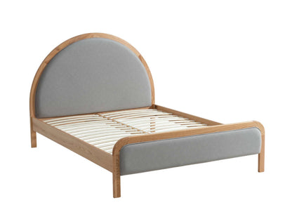 Birlea Liana 5ft Kingsize Grey Fabric Oak Bed