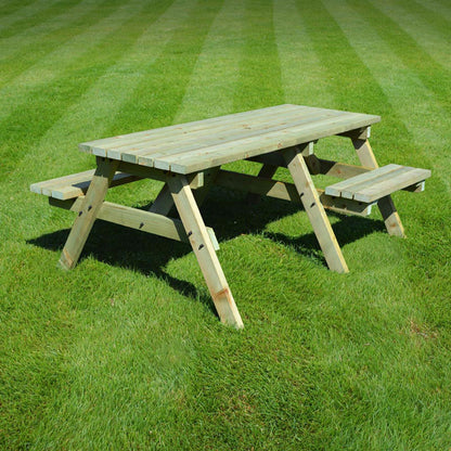 Rutland Bisbrooke Disabled Access Picnic Bench in light Green