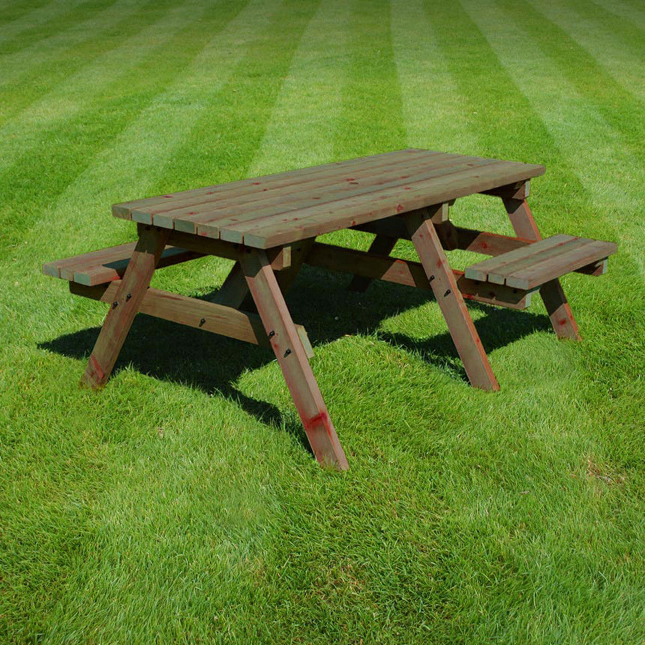 Rutland Bisbrooke Disabled Access Picnic Bench in Rustin Brown