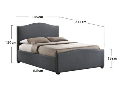 Time Living Brooklyn 4ft6 Double Dark Grey Fabric Bed Frame