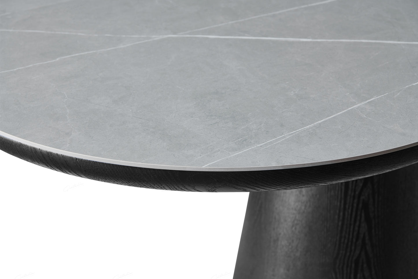 Buy Black and Grey Oval Dining Table UK online. Free Delivery