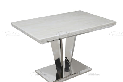 Best Riccardo White 120cm Rectangle Marble Dining Table UK online