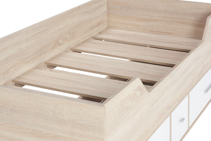 Birlea Camden 3ft Single White & Oak Effect Cabin Bed Frame