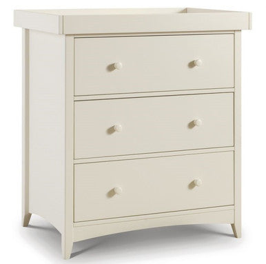 Julian Bowen Cameo Stone White 3 Drawers Sideboard