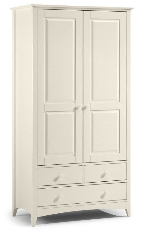 Julian Bowen Cameo White 2 Door Combination Wardrobe