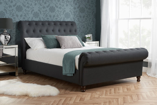 Birlea Castello 6ft Super Kingsize Charcoal Fabric Bed Frame