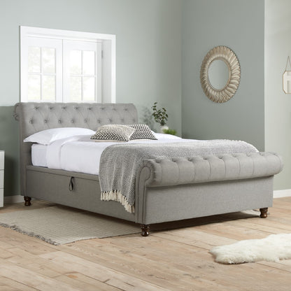 Birlea Castello 4ft6 Double Grey Fabric Ottoman Bed Frame