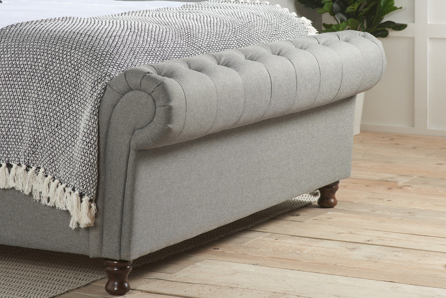 Birlea Castello 6ft Super Kingsize Grey Fabric Ottoman Bed Frame