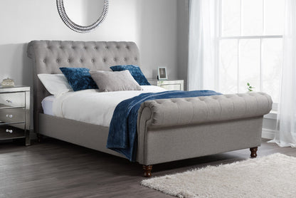 Birlea Castello 4ft6 Double Grey Fabric Bed Frame