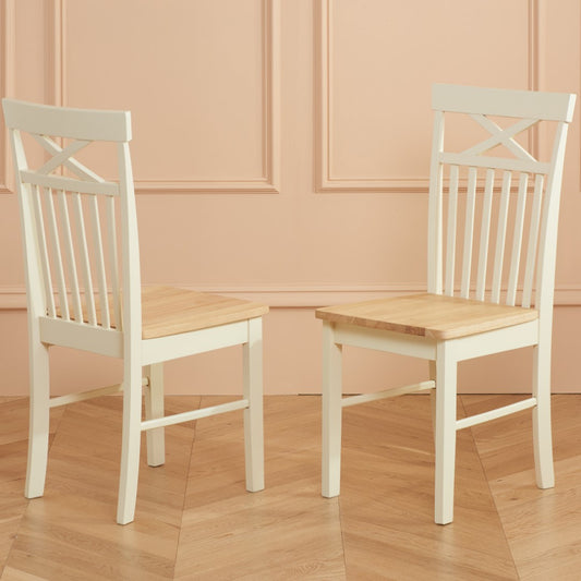 Birlea Chatsworth White Dining Chair - Pair