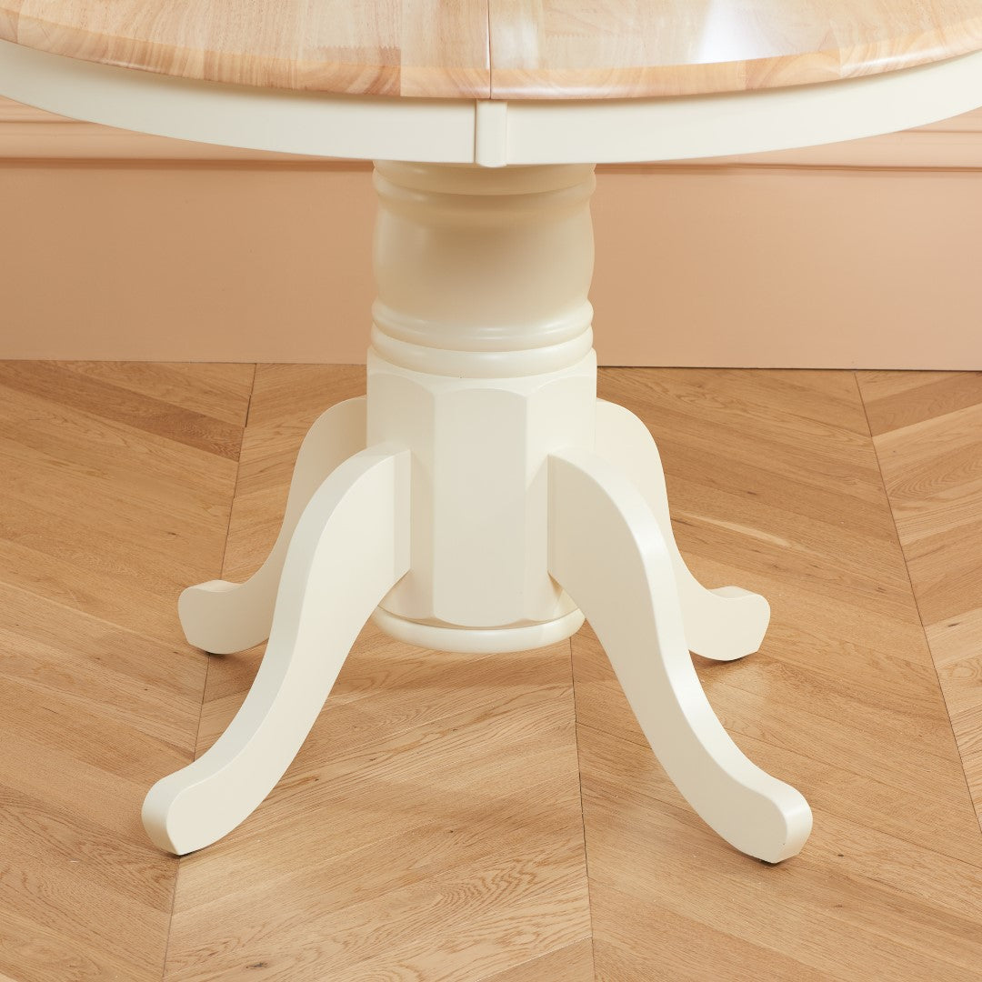 Birlea Chatsworth White Round Extending Dining Table