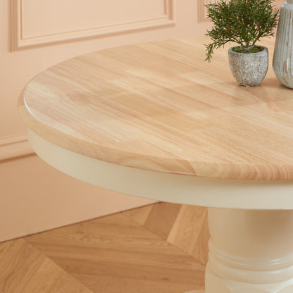 Birlea Chatsworth White Round Extending Dining Table