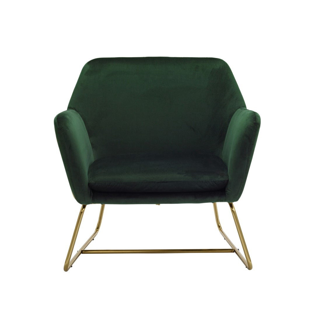 LPD Charles Racing Green Velvet Armchair