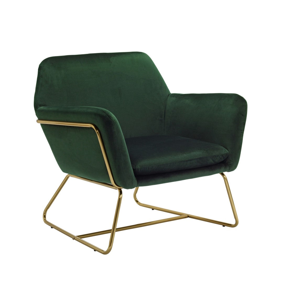 LPD Charles Racing Green Velvet Armchair