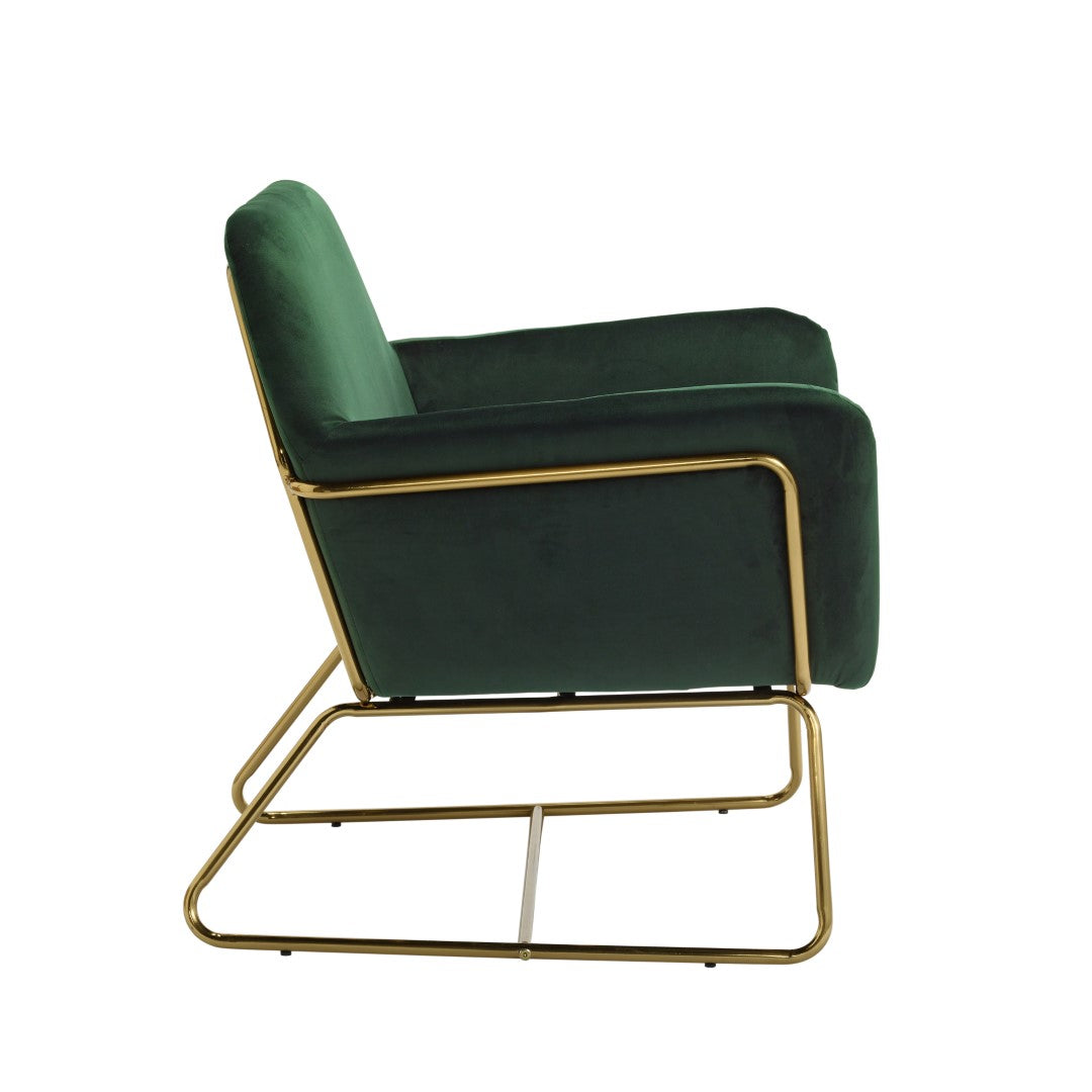 LPD Charles Racing Green Velvet Armchair