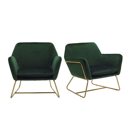 LPD Charles Racing Green Velvet Armchair