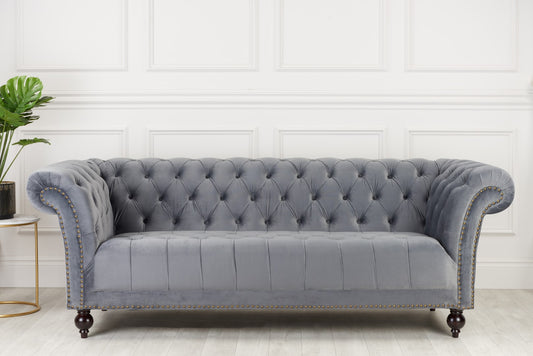 Birlea Chester Grey 3 Seater Fabric Sofa