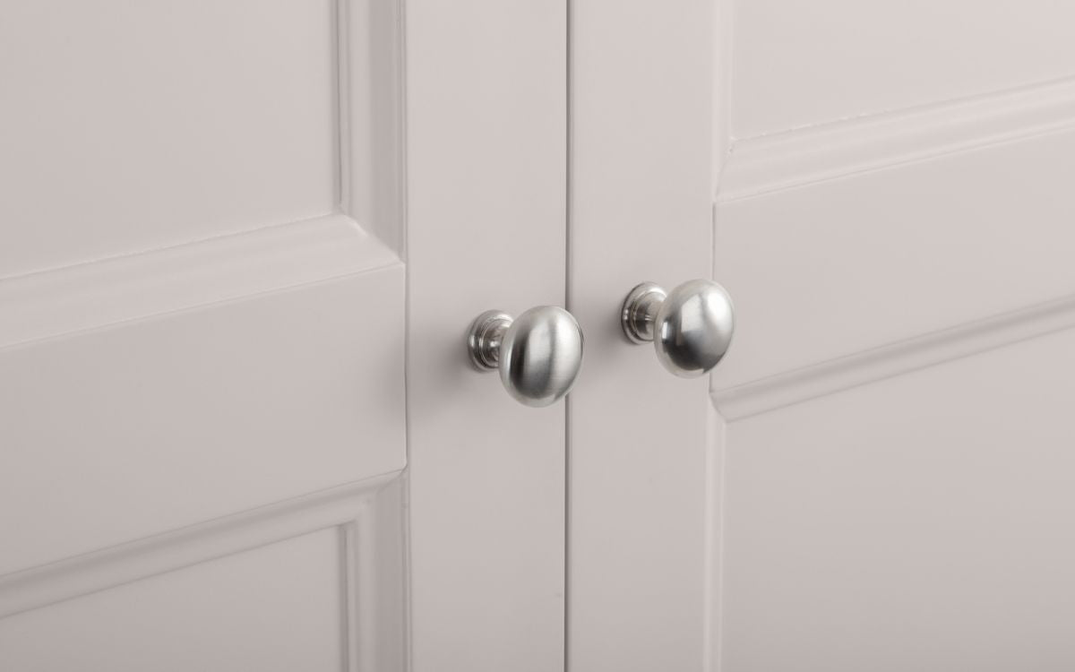 Julian Bowen Clermont Light Grey Wooden 2 Door 1 Drawer Wardrobe