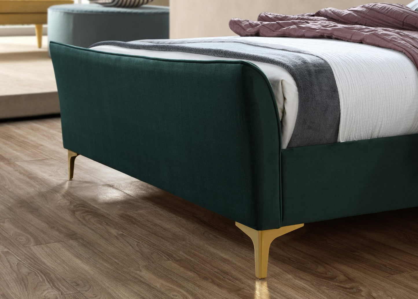 Birlea Clover 5ft Kingsize Green Fabric Bed Frame