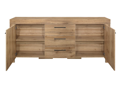 Birlea Compton Oak 3 Drawer 2 Door Sideboard