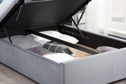 Birlea Cologne 5ft Kingsize Grey Fabric Ottoman Bed Frame