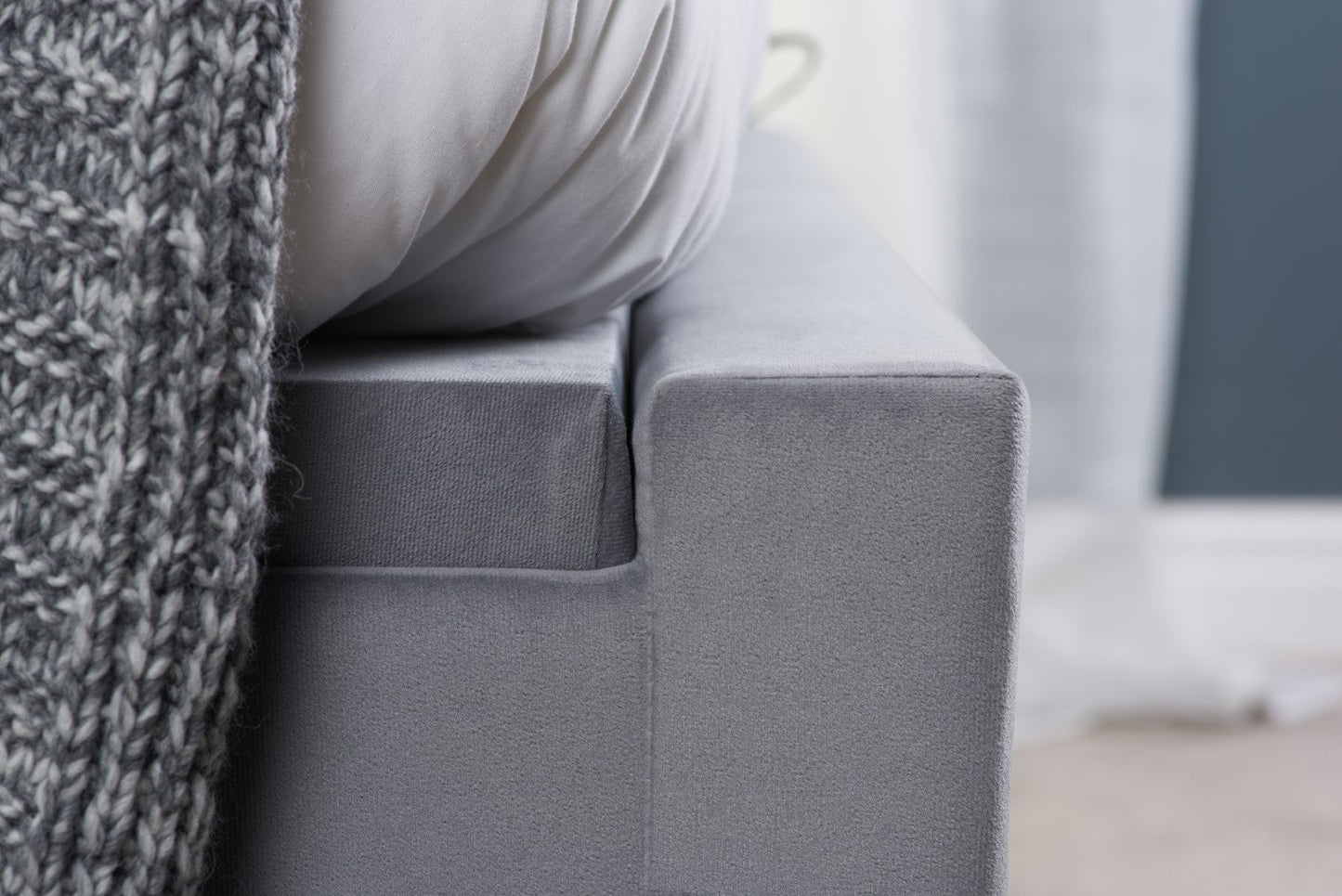 Birlea Cologne 5ft Kingsize Grey Fabric Ottoman Bed Frame