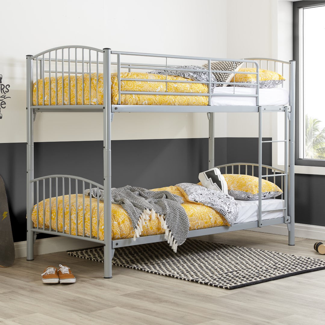 Birlea Corfu 3ft Single Silver Bunk Bed Frame