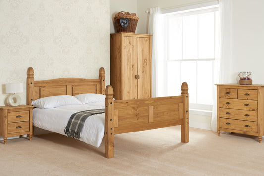 Birlea Corona 4ft6 Double Pine High Footend Bed Frame