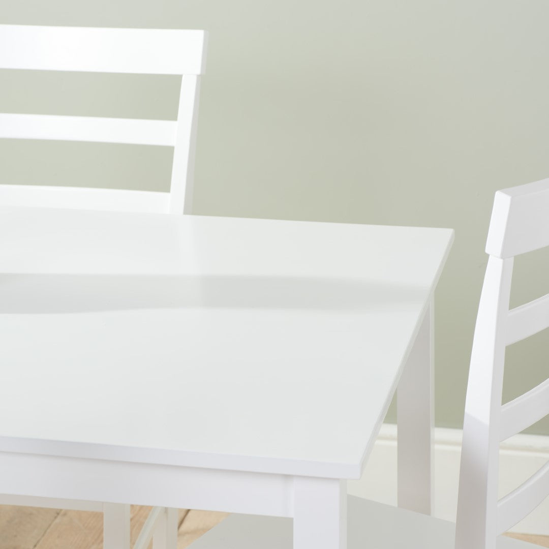 Birlea Cottesmore White Rectangle Dining Set With 4 Upton Chairs