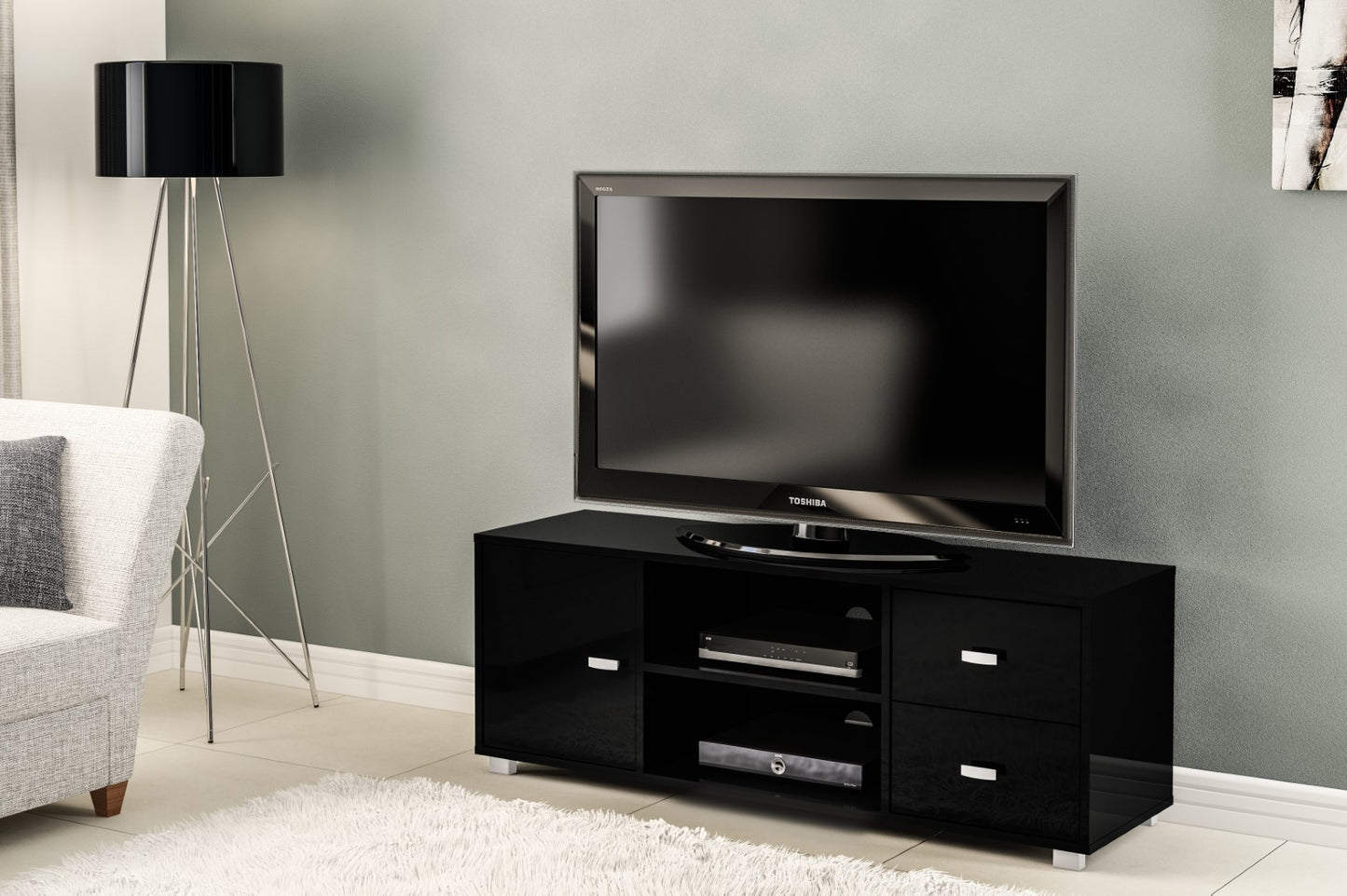 Birlea Covent Black Tv Unit