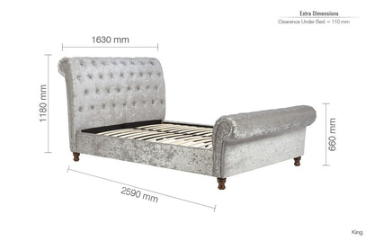 Birlea Castello 5ft Kingsize Steel Fabric Bed Frame