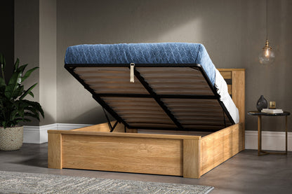 Emporia Charnwood Super Kingsize Solid Oak Ottoman Bed Frame
