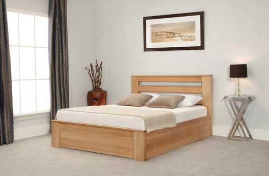 Emporia Charnwood 4ft6 Double Oak Ottoman Bed