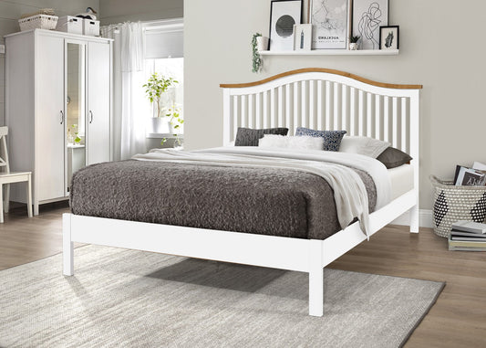 Time Living Chester 4ft6 Double White Wood Bed Frame