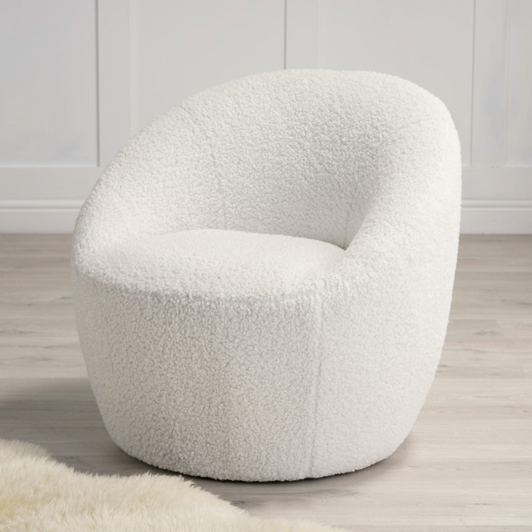 LPD Cocoon Ivory Shearling Chair