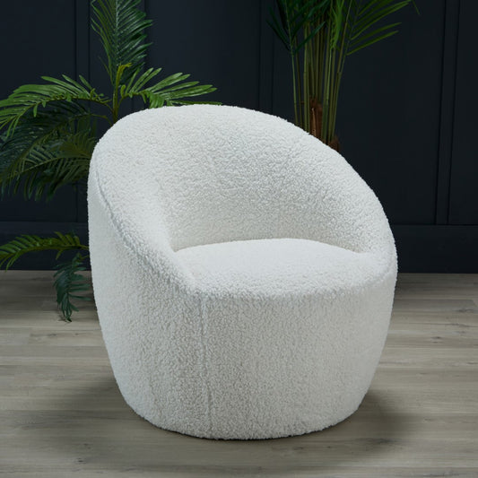 LPD Cocoon Ivory Shearling Chair